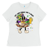 White out here lookin like a snack king cake mardi gras Ladies Tee - MaliasSmallBusiness