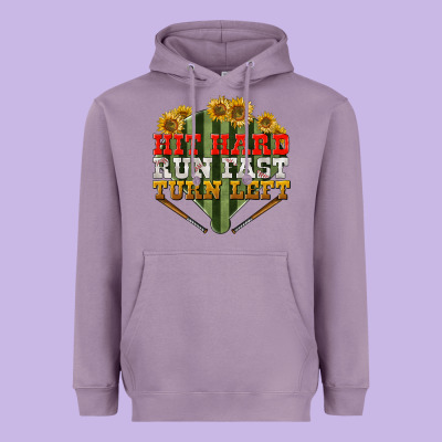 Hit Hard Run Fast Turn Left Heavyweight Hoodie Designed By Bundleandbundleshop