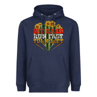 Navy hit hard run fast turn left Heavyweight Hoodie - BundleAndBundleShop