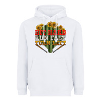 White hit hard run fast turn left Heavyweight Hoodie - BundleAndBundleShop
