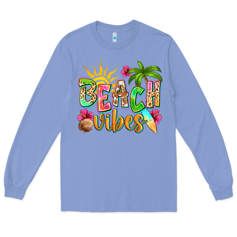 Beach Vibes Long Sleeve Tee by NancyCooperArtShop | Teevron