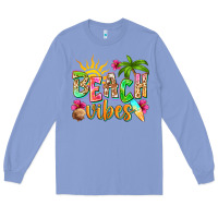 Colony Blue Beach vibes Long Sleeve Tee - NancyCooperArtShop