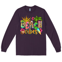 Plum Beach vibes Long Sleeve Tee - NancyCooperArtShop