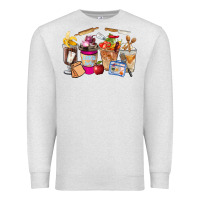 Oatmeal Heather Lunch Lady Coffee Cups Premium Sweatshirt - FaDigitalArtStudio