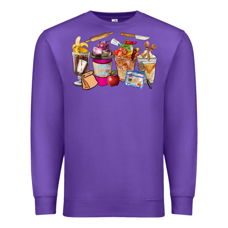Lunch Lady Coffee Cups Premium Sweatshirt by FaDigitalArtStudio | Teevron