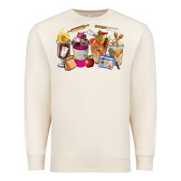 Sandshell Lunch Lady Coffee Cups Premium Sweatshirt - FaDigitalArtStudio