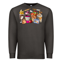 Smoke Lunch Lady Coffee Cups Premium Sweatshirt - FaDigitalArtStudio