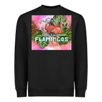Black just a girl who loves flamingo Heavyweight Sweatshirt - TumblerDesignByShophia