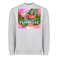 Heather Grey just a girl who loves flamingo Heavyweight Sweatshirt - TumblerDesignByShophia