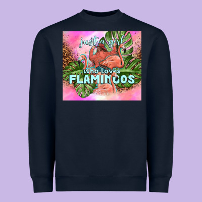 Just A Girl Who Loves Flamingo Heavyweight Sweatshirt Designed By Tumblerdesignbyshophia