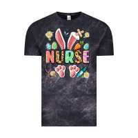 Cloud Black easter nurse bunny Vintage Tee - Artiststas