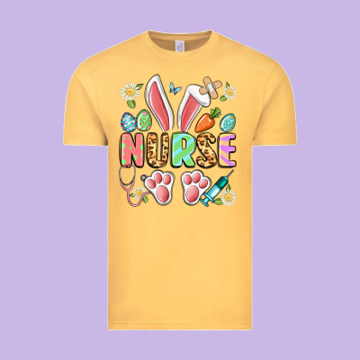 Easter Nurse Bunny Vintage Tee Designed By Artiststas