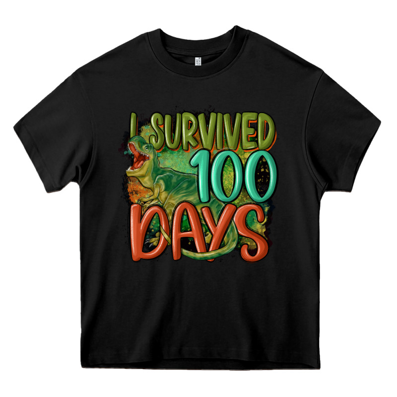 I Survived 100 Days Heavy Core Tee by MaliasSmallBusiness | Teevron