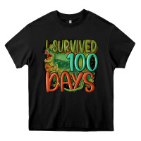 Black i survived 100 days Heavy Core Tee - MaliasSmallBusiness