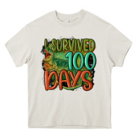 Cream i survived 100 days Heavy Core Tee - MaliasSmallBusiness