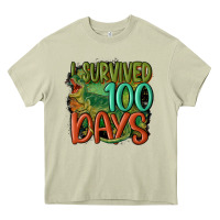 Mossy i survived 100 days Heavy Core Tee - MaliasSmallBusiness