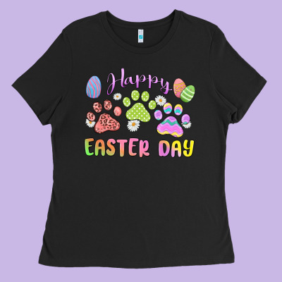 Happy Easter Day Paws Ladies Tee Designed By Maliassmallbusiness