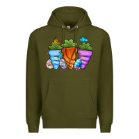 Army Green Basketball Easter sports carrots Premium Hoodie - OliviaCreatesArt