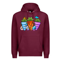 Burgundy Basketball Easter sports carrots Premium Hoodie - OliviaCreatesArt
