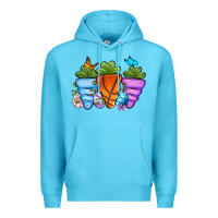 Ocean Blue Basketball Easter sports carrots Premium Hoodie - OliviaCreatesArt