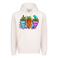 Pale Pink Basketball Easter sports carrots Premium Hoodie - OliviaCreatesArt
