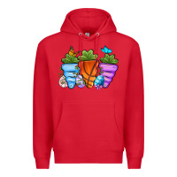 Red Basketball Easter sports carrots Premium Hoodie - OliviaCreatesArt