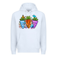 White Basketball Easter sports carrots Premium Hoodie - OliviaCreatesArt