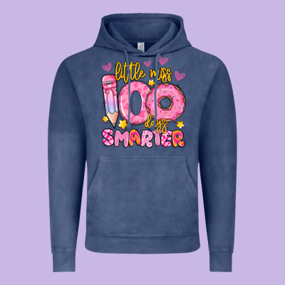 Little Miss 100 Days Smarter Vintage Hoodie Designed By Artiststas