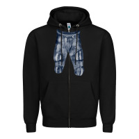 Black football padded pant fa element Zipper Hoodie - FaDigitalArtStudio