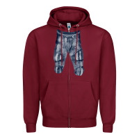 Burgundy football padded pant fa element Zipper Hoodie - FaDigitalArtStudio