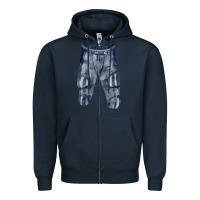 Navy football padded pant fa element Zipper Hoodie - FaDigitalArtStudio