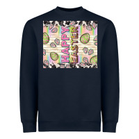 Navy happy easter with cowhide Heavyweight Sweatshirt - TumblerDesignByShophia