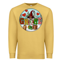 Antique Gold Christmas Gnome Premium Sweatshirt - FaDigitalArtStudio