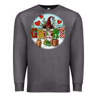 Charcoal Heather Christmas Gnome Premium Sweatshirt - FaDigitalArtStudio