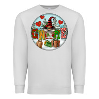 Dove Grey Christmas Gnome Premium Sweatshirt - FaDigitalArtStudio