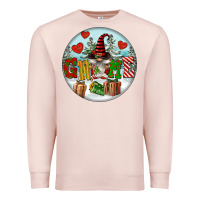 Pale Pink Christmas Gnome Premium Sweatshirt - FaDigitalArtStudio