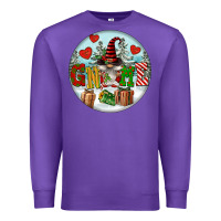 Purple Christmas Gnome Premium Sweatshirt - FaDigitalArtStudio