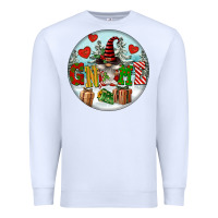 White Christmas Gnome Premium Sweatshirt - FaDigitalArtStudio