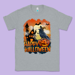 Happy Halloween With Crow Classic Tee Designed By Lillyallendesigns