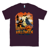 Plum Happy Halloween With Crow Classic Tee - LillyAllenDesigns