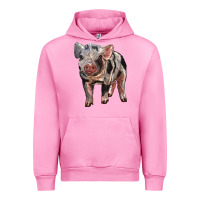 Fuchsia Pink Baby Spotted Pig Urban Hoodie - LillyAllenDesigns