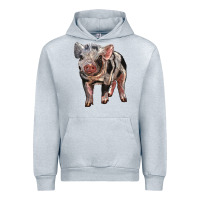Heather Grey Baby Spotted Pig Urban Hoodie - LillyAllenDesigns