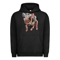Pigment Black Baby Spotted Pig Urban Hoodie - LillyAllenDesigns