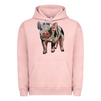 Pigment Salmon Baby Spotted Pig Urban Hoodie - LillyAllenDesigns