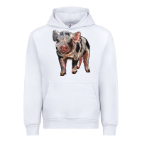 White Baby Spotted Pig Urban Hoodie - LillyAllenDesigns