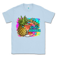 Dusty Blue hello summer Classic Tee - JahusDesignShop
