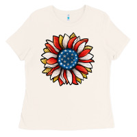 Bone Patriotic Sunflower Ladies Tee - Jasminsmagicworld