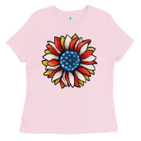 Patriotic Sunflower Ladies Tee | Teevron