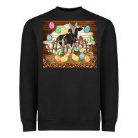 Black cow and chick easter Heavyweight Sweatshirt - TumblerDesignByShophia