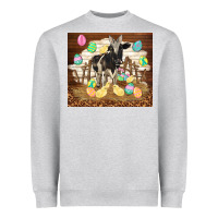 Cow And Chick Easter Heavyweight Sweatshirt | Teevron